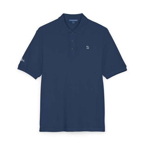 Embroidered White Jack Icon — Executive Polo
