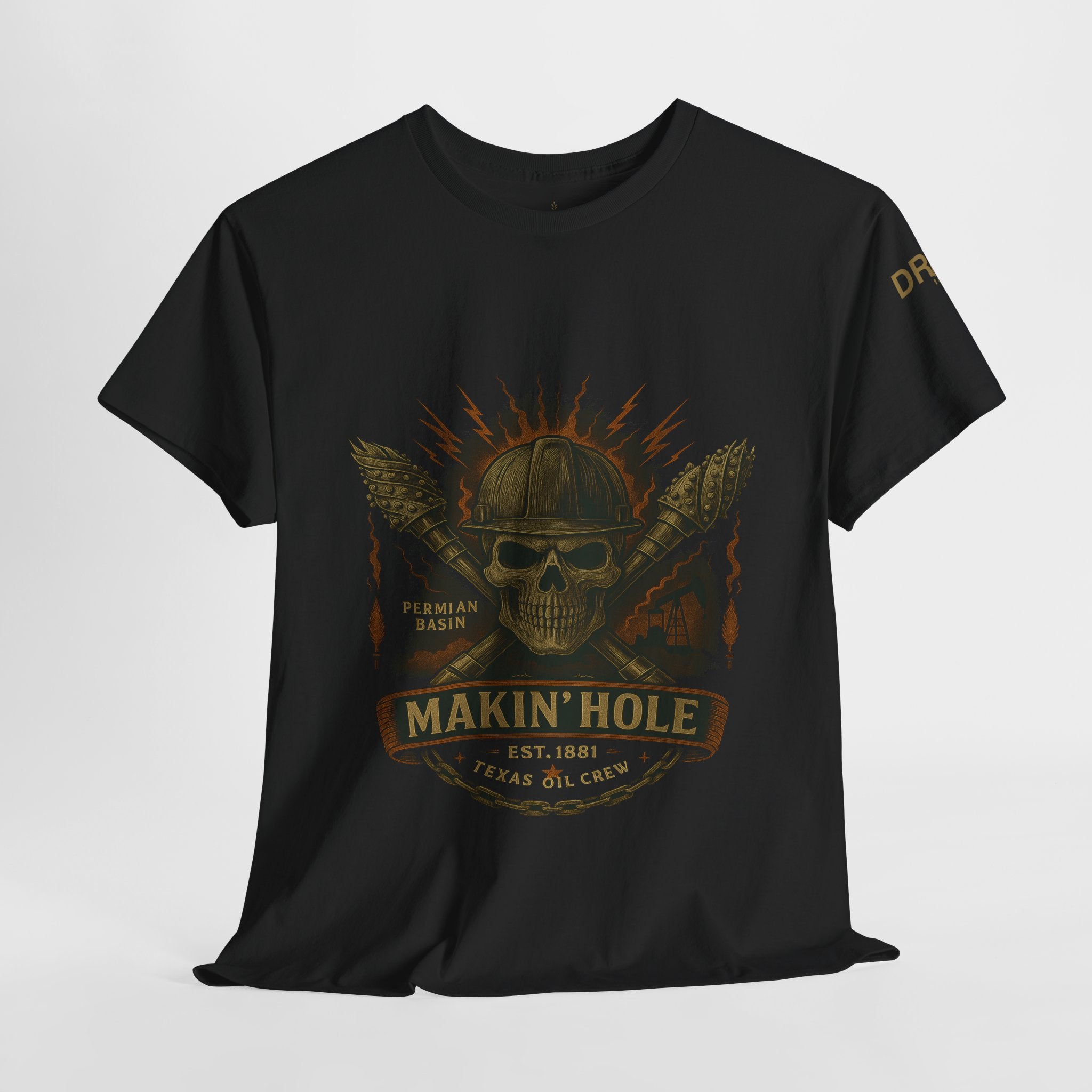 Makin Hole Skull - Black - SS - Front