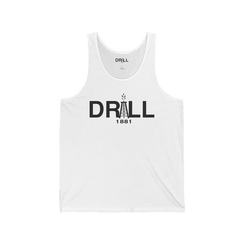 Drill 1881 Unisex Jersey Tank - Black Logo