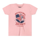 250th Anniversary Youth  Kids Tee – United States 1776–2026 Patriotic Flag & Statue Design