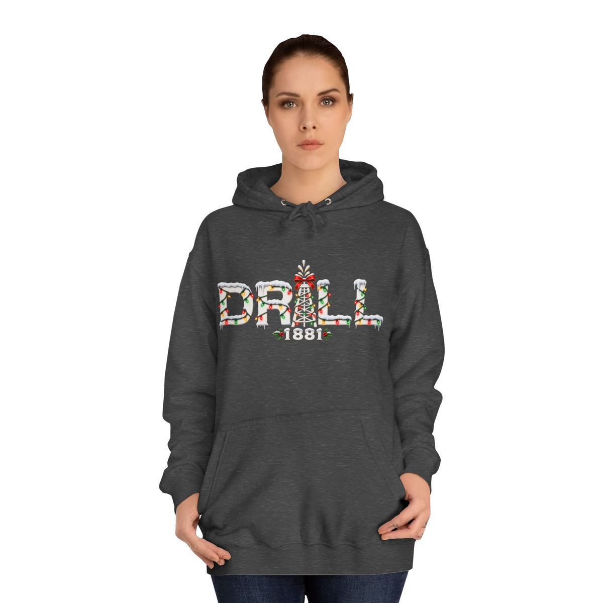 Drill Christmas Pumpjack - Premium Hoodie