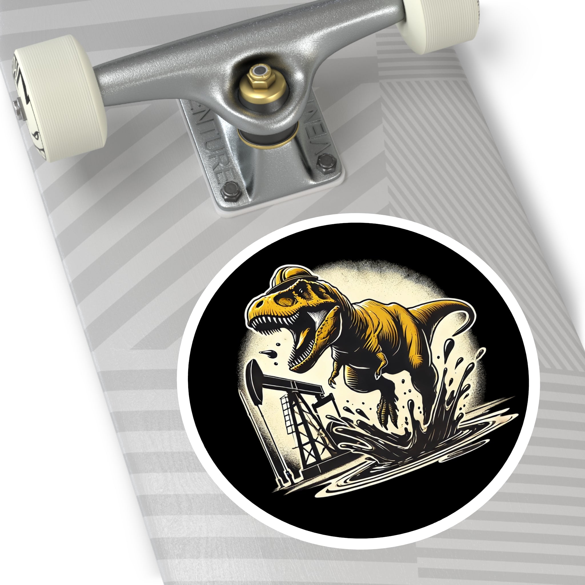 Dino Splash — Oilfield Hard Hat or Truck Decal