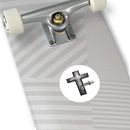 Stone Cross Round Sticker — Oilfield Hard Hat or Truck Decal