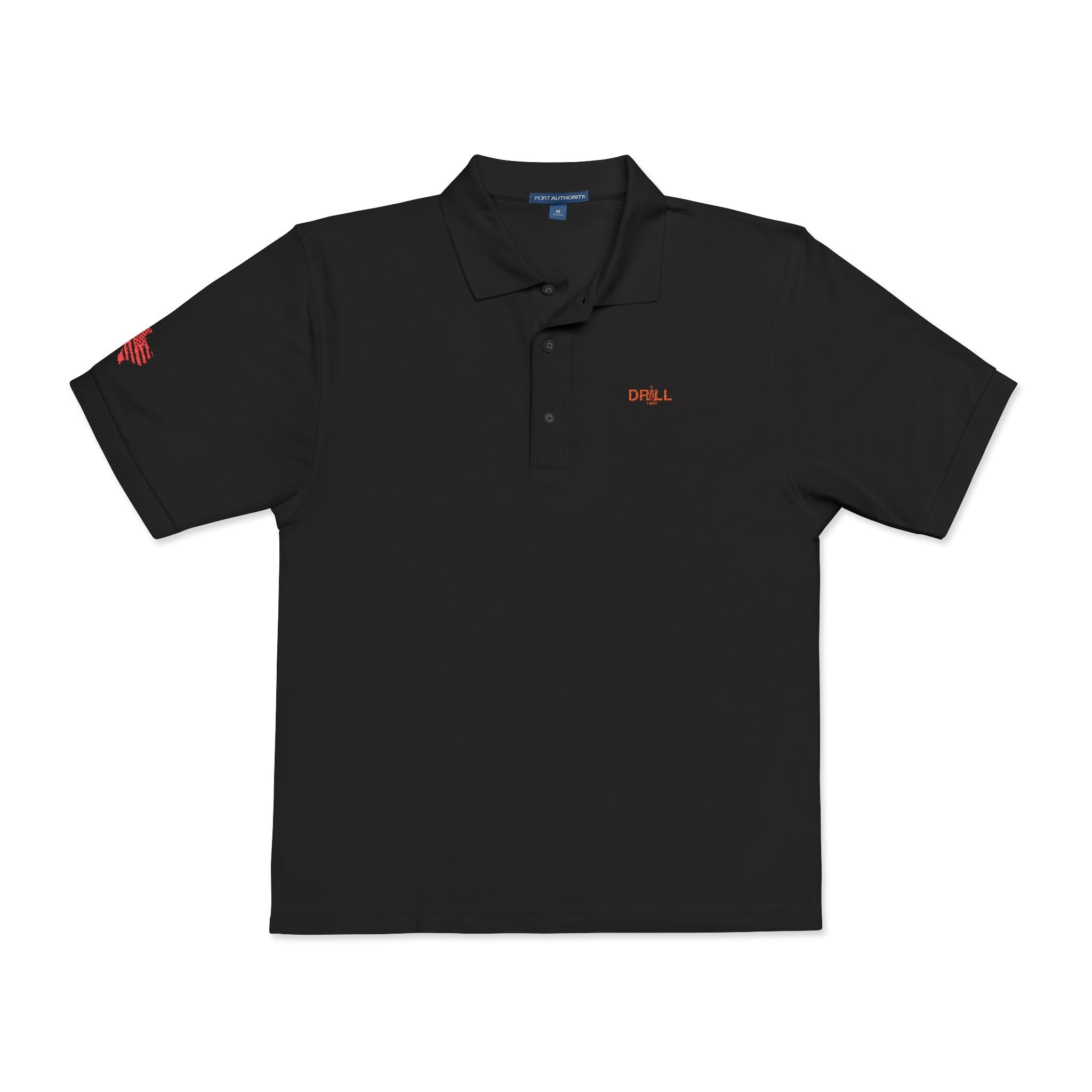 Embroidered Red Drill Logo — Executive Polo
