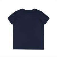 Drill Floral V-Neck T-Shirt for Women
