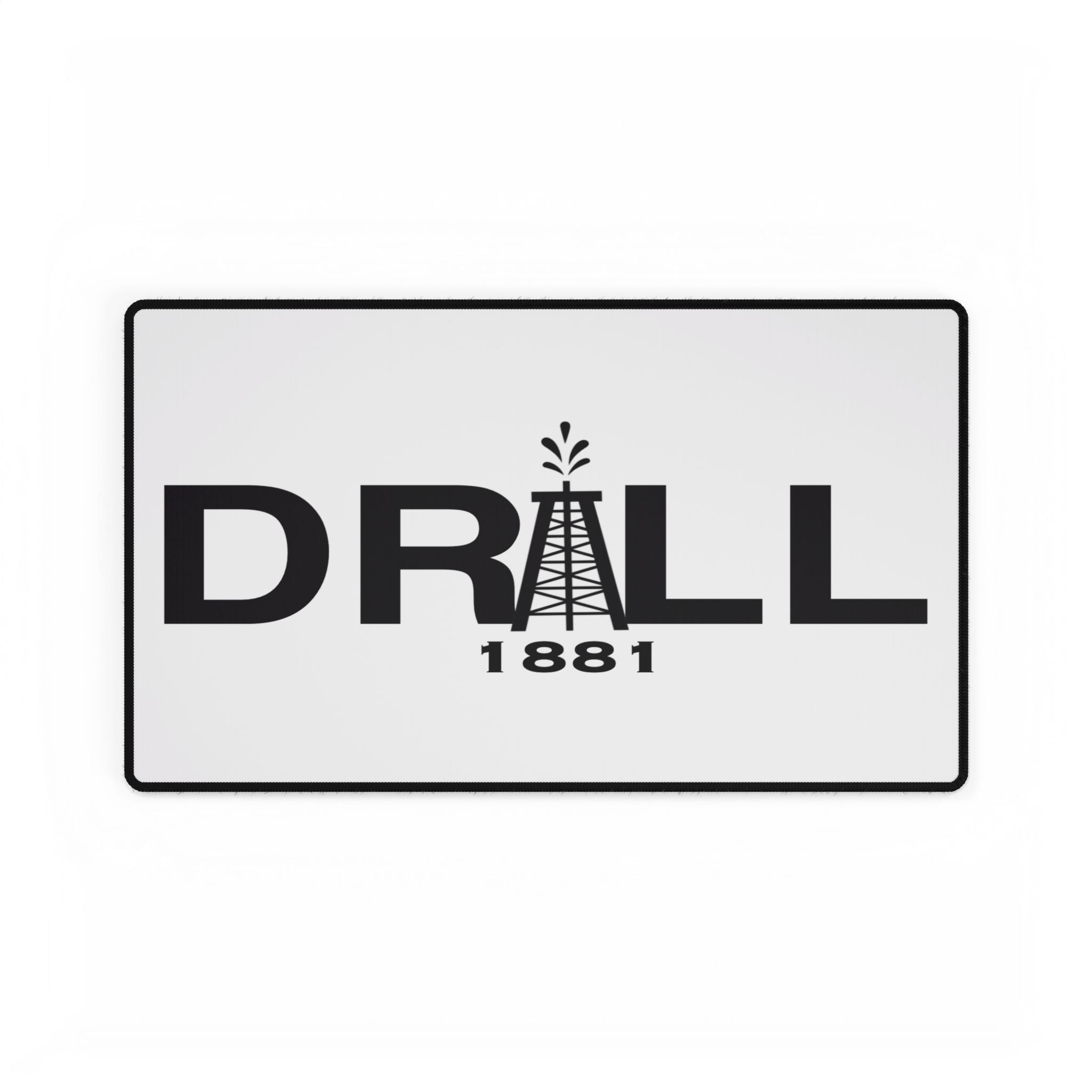 DRILL1881 Industrial Style Desk Mat - Perfect for Home Office, Birthday Gift, Oil & Gas Industry Decor, Workstation Accessory, Desk Organizer