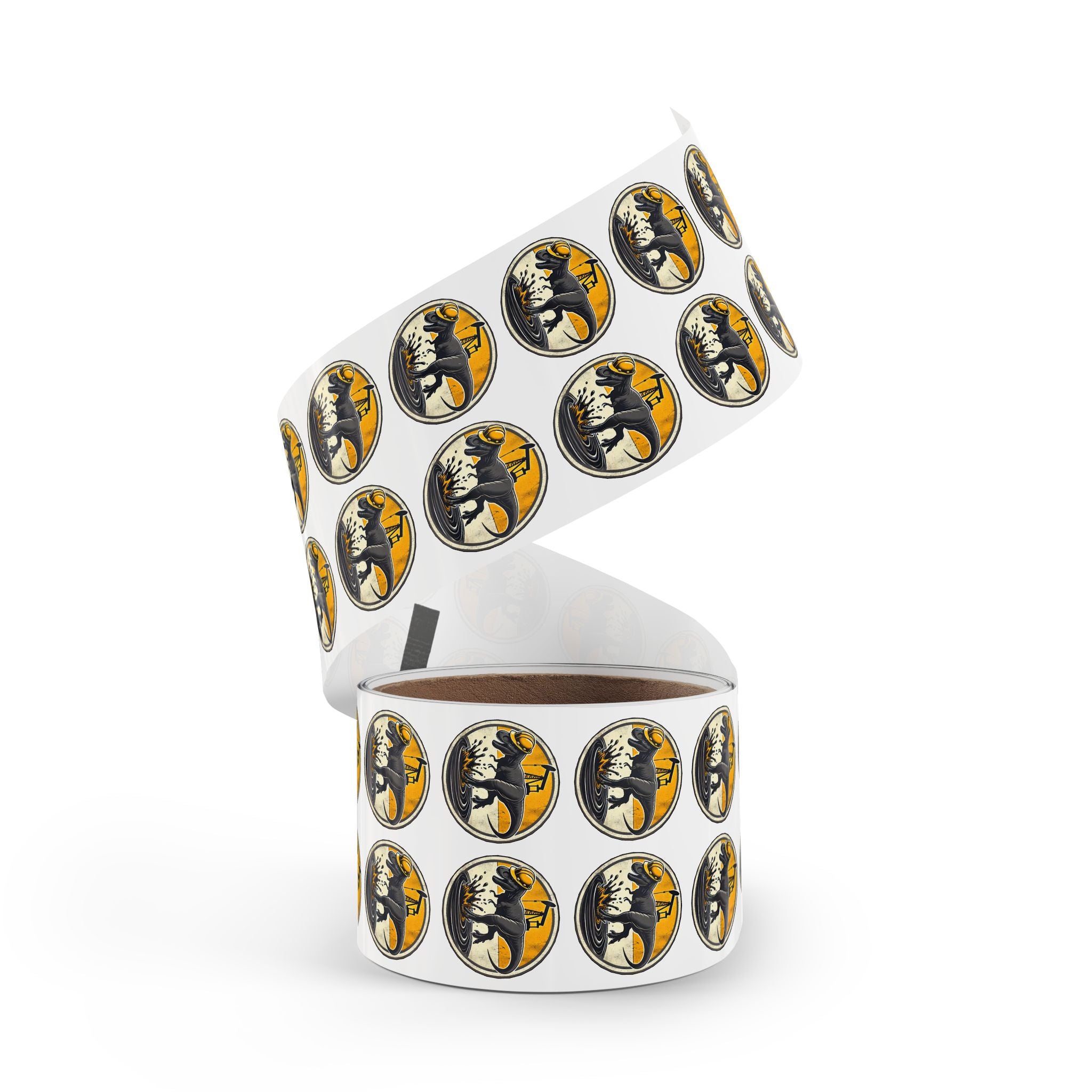 T-Rex Splash - Round Sticker Label Rolls