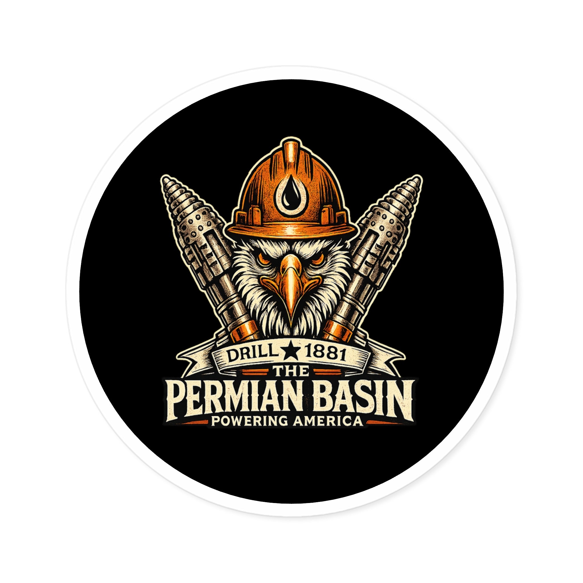 Powering America — Oilfield Hard Hat or Truck Decal