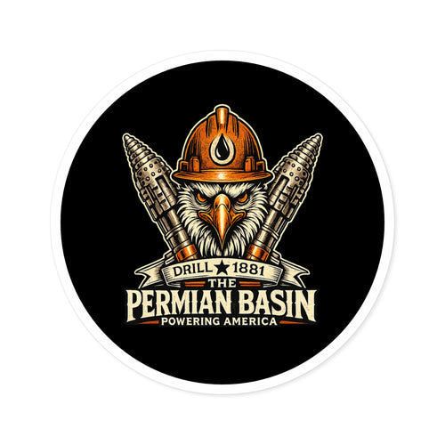 Powering America — Oilfield Hard Hat or Truck Decal