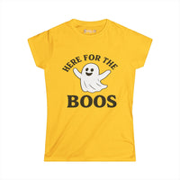 Here For The BOOS - Fall Ladies - SS - Front