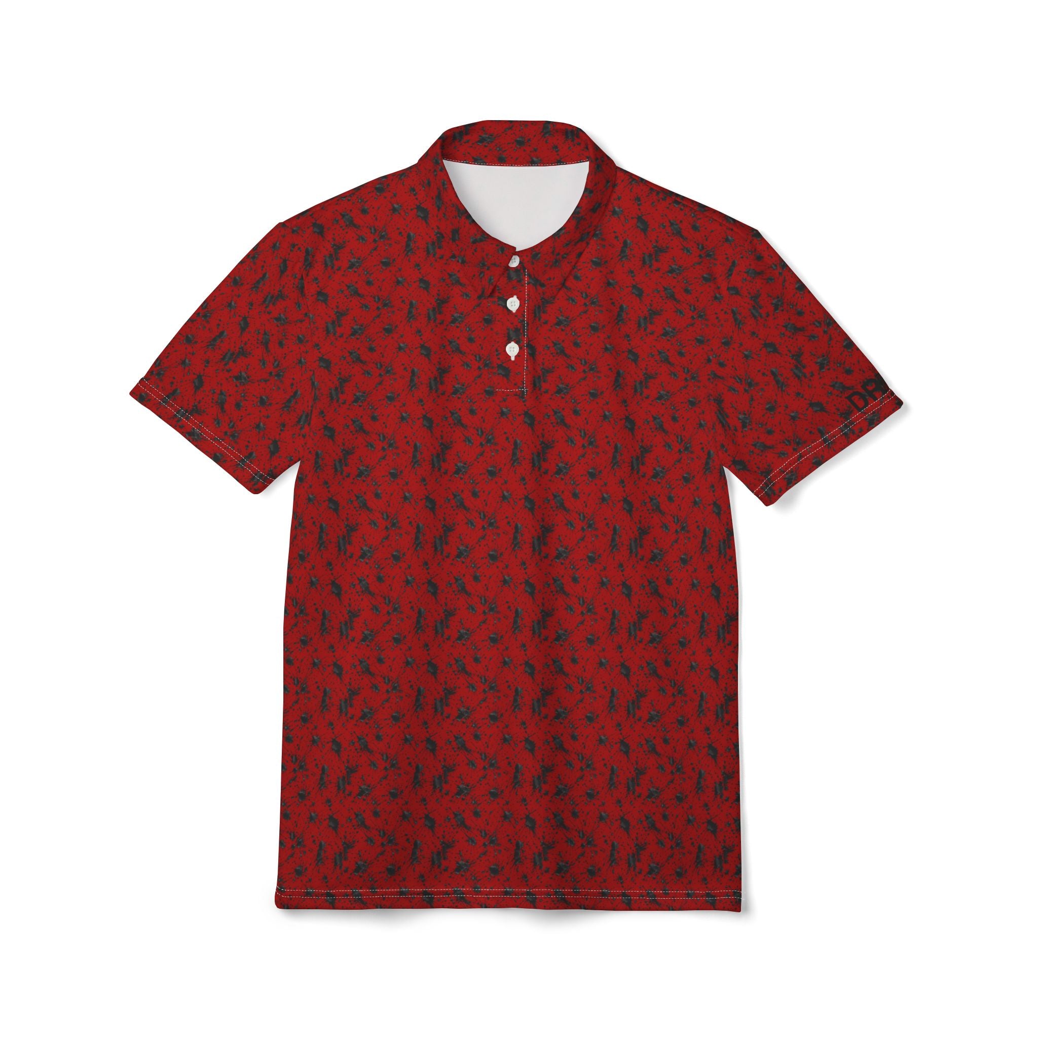 Oil Splatter Red - Stylish Male Polo Shirt