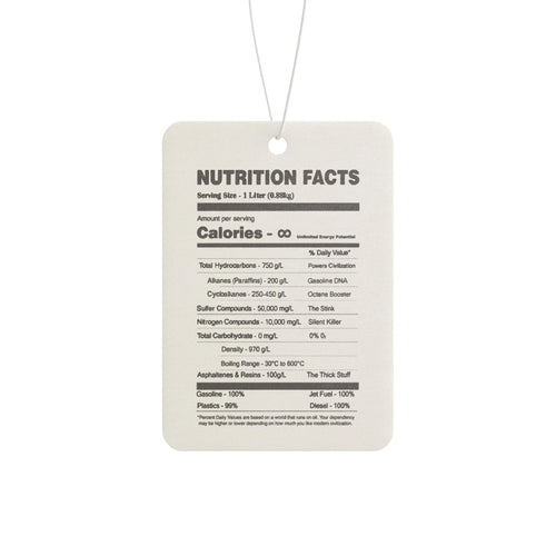 Nutrition Facts - Car Air Freshener