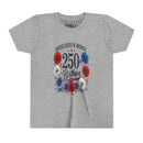 250 Birthday Flower Youth  Kids Tee – United States 1776–2026 Patriotic Design