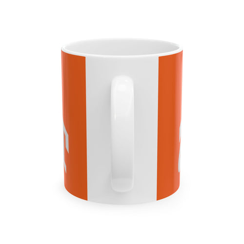 Orange Texas Longhorn Ceramics Mug, Custom Coffee Cup, Gift for Texas Fans, Sports Fan Mug, Unique Kitchen Decor