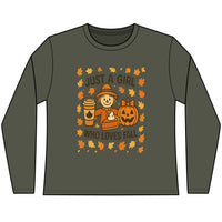 Just a Girl Who Loves Fall Long Sleeve Tee | Cute Halloween Shirt | Women's FALL Fashion