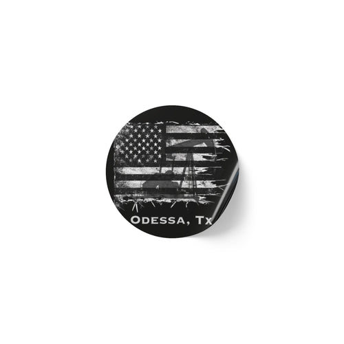 Old Glory Odessa - Round Sticker Label Rolls