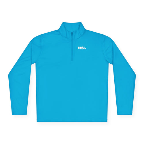 White DRILL Logo - Quarter-Zip Pullover