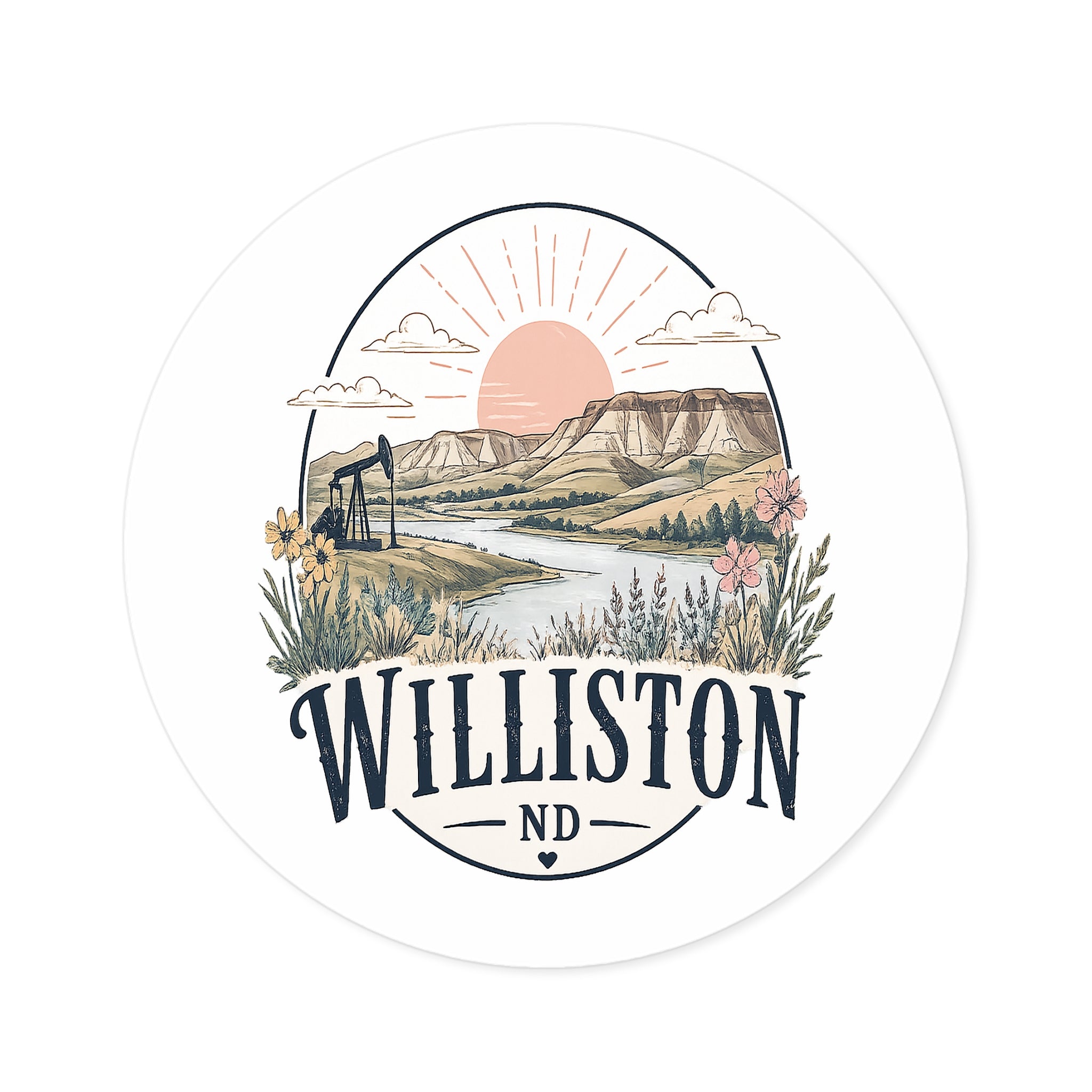 Williston Flowers - Hard Hat or Truck Decal
