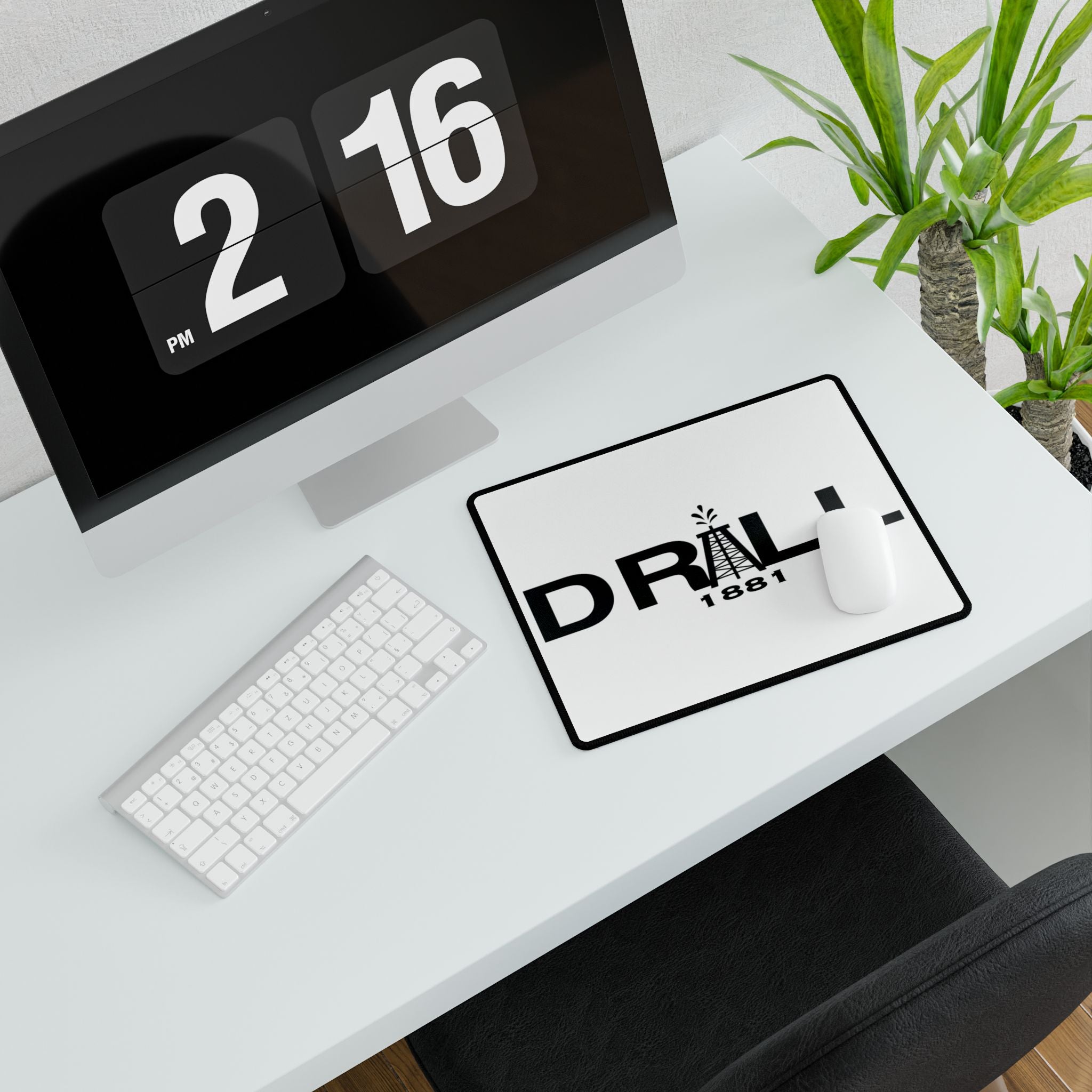 DRILL1881 Industrial Style Desk Mat - Perfect for Home Office, Birthday Gift, Oil & Gas Industry Decor, Workstation Accessory, Desk Organizer