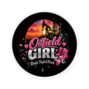 Oilfield Girl Hat Sticker - Hard Hat or Truck Decal