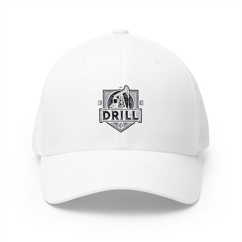 Embroidered Drill Shield Cap- Closed Back