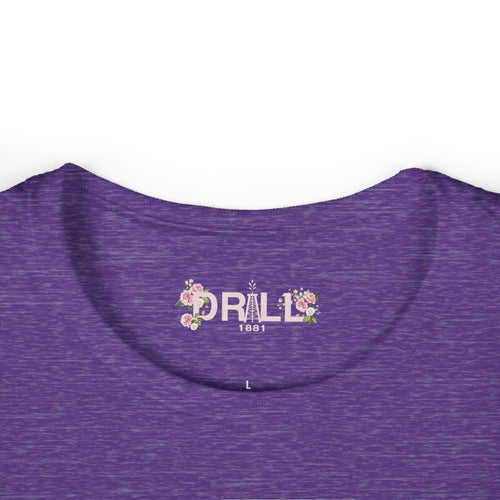Purple shirt with 'DRILL 1881' logo on a white background